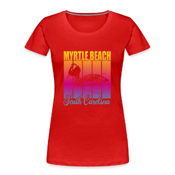 Myrtle Beach South Carolina - Frauen Premium Bio T-Shirt - Rot - Vorne - Mia (176cm)