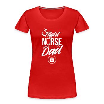 Flight Nurse Papa Flight Doctor Flight Physician Flight Physician - Women's Premium Organic T-Shirt - red - Front - Mia (176cm)