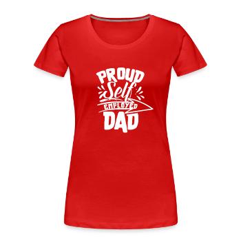Stolzer Selbständiger Vater Selbstständig - Frauen Premium Bio T-Shirt - Rot - Vorne - Mia (176cm)