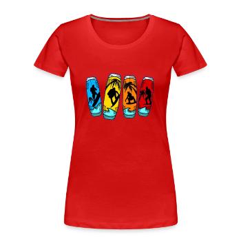 Wakeboarding Wakeboards Wakeboarder Wakeboard - Frauen Premium Bio T-Shirt - Rot - Vorne - Mia (176cm)