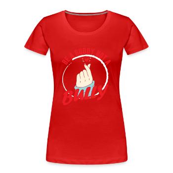 Be a buddy not a bully stop bullying bullying - Women's Premium Organic T-Shirt - red - Front - Mia (176cm)