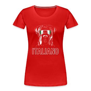 Cane Corso Italiano - T-shirt bio Premium Femme - rouge - Devant - Mia (176cm)