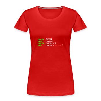 Software Engineers Funny Joke Programming Coding - Frauen Premium Bio T-Shirt - Rot - Vorne - Mia (176cm)