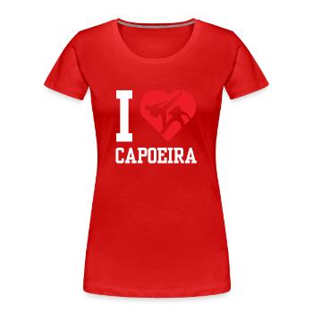 Ich Liebe Capoeira Brasilianisch Hobby Kampfsport - Frauen Premium Bio T-Shirt - Rot - Vorne - Mia (176cm)