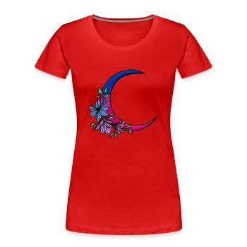Bisexual Moon LGBT Bisexual Pride - Women's Premium Organic T-Shirt - red - Front - Mia (176cm)