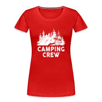 Hiking Camp Matching Campfire Camping Crew - Frauen Premium Bio T-Shirt - Rot - Vorne - Mia (176cm)
