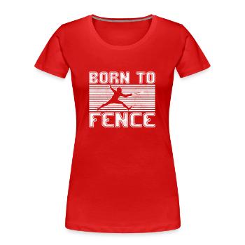 Fechten - Frauen Premium Bio T-Shirt - Rot - Vorne - Mia (176cm)