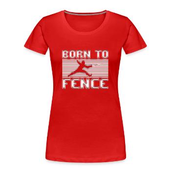 Fechten - Frauen Premium Bio T-Shirt - Rot - Vorne - Mia (176cm)