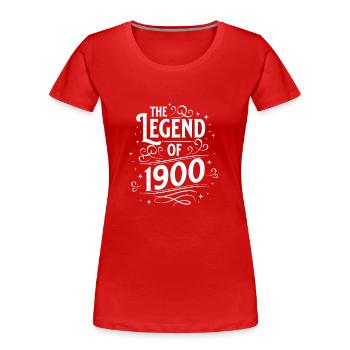The legend of 1900 birthday - Women's Premium Organic T-Shirt - red - Front - Mia (176cm)