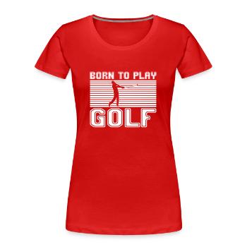 Golfe - T-shirt bio Premium Femme - rouge - Devant - Mia (176cm)