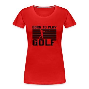 Golfe - T-shirt bio Premium Femme - rouge - Devant - Mia (176cm)