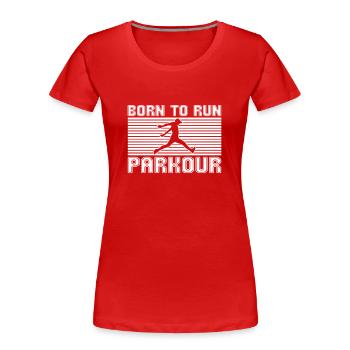 Parkour - T-shirt bio Premium Femme - rouge - Devant - Mia (176cm)