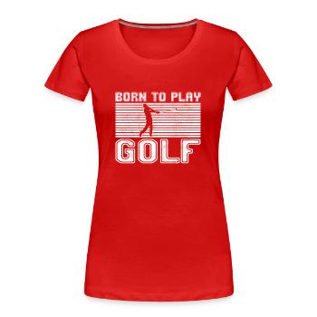 Golfe - T-shirt bio Premium Femme - rouge - Devant - Mia (176cm)