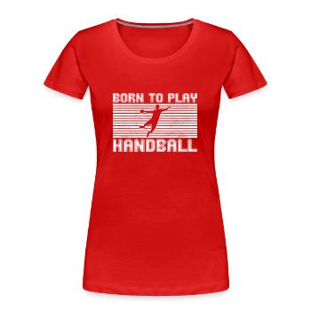 Handball - T-shirt bio Premium Femme - rouge - Devant - Mia (176cm)