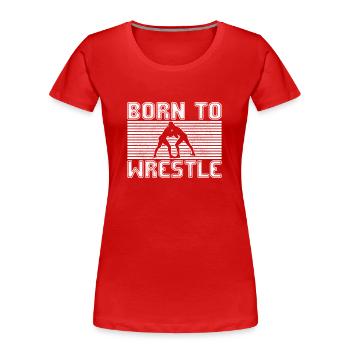 wrestling wrestling - Women's Premium Organic T-Shirt - red - Front - Mia (176cm)