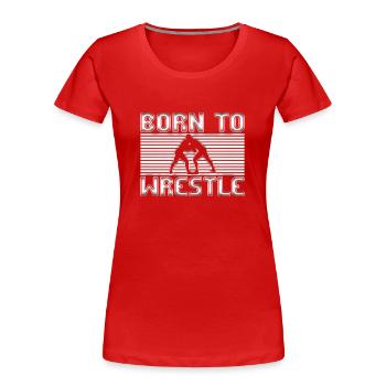 wrestling wrestling - Women's Premium Organic T-Shirt - red - Front - Mia (176cm)