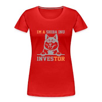 Ich Bin Shiba Inu Investor - Shiba Inu Army - Frauen Premium Bio T-Shirt - Rot - Vorne - Mia (176cm)