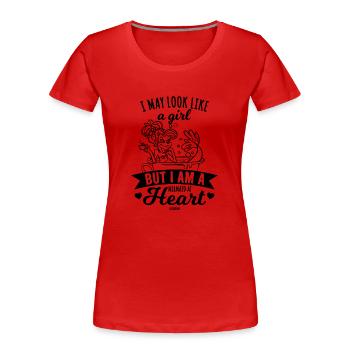 I May Look Like A Girl But I Am A Mermaid At Heart - Women's Premium Organic T-Shirt - red - Front - Mia (176cm)