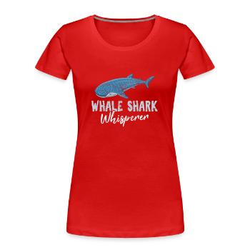 Whale Shark Whisperer Cute Whale Shark Lovers Ocea - Frauen Premium Bio T-Shirt - Rot - Vorne - Mia (176cm)