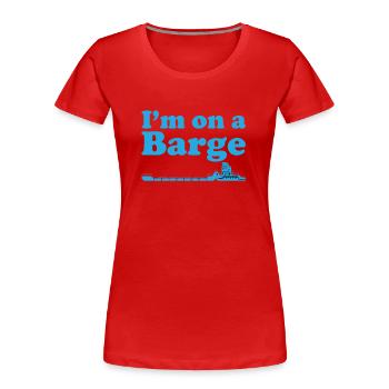 Tugboat Inland navigation - Women's Premium Organic T-Shirt - red - Front - Mia (176cm)
