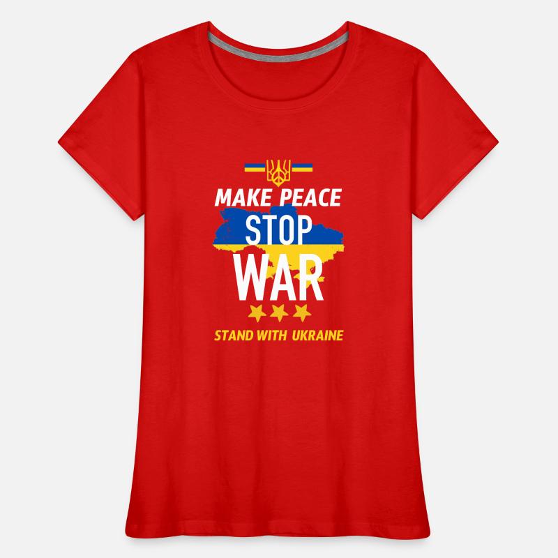 Make peace Stop War T-shirt bio Premium Femme