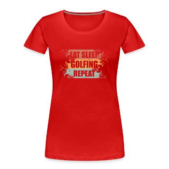 Tennis Spruch lustig - Frauen Premium Bio T-Shirt - Rot - Vorne - Mia (176cm)