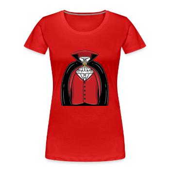 Vampire Costume Halloween - Women's Premium Organic T-Shirt - red - Front - Mia (176cm)
