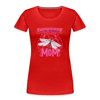 Entomologiste Mama Insectes Entomologiste Entomologie - T-shirt bio Premium Femme - rouge - Devant - Mia (176cm)