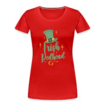 Irish Redhead Gaelic Irish Irish Ireland - Women's Premium Organic T-Shirt - red - Front - Mia (176cm)