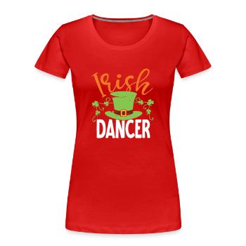 Irish Dancer Ireland Gaelic Irish Irish - Women's Premium Organic T-Shirt - red - Front - Mia (176cm)