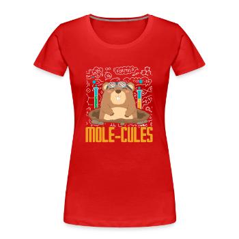 Mole Mole Lover Mole Whisperer Wis - Women's Premium Organic T-Shirt - red - Front - Mia (176cm)