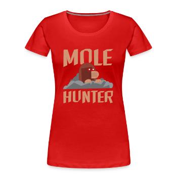 Maulwurfsjäger Tierjäger Wildtier Maulwurf - Frauen Premium Bio T-Shirt - Rot - Vorne - Mia (176cm)