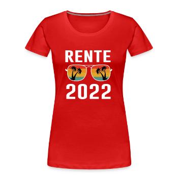 Rente 2022 Rentner - Frauen Premium Bio T-Shirt - Rot - Vorne - Mia (176cm)