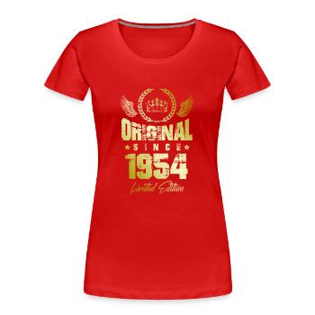 1954 limited edition - Frauen Premium Bio T-Shirt - Rot - Vorne - Mia (176cm)