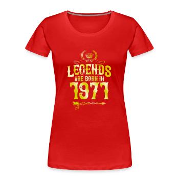 1971 légendes nées en - T-shirt bio Premium Femme - rouge - Devant - Mia (176cm)