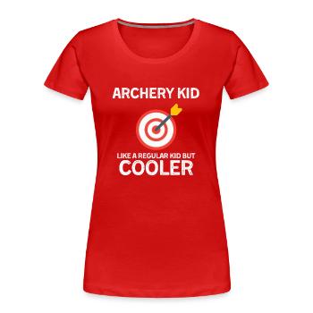 Cool Archery DesignArcher Men Women Arching Sports - Frauen Premium Bio T-Shirt - Rot - Vorne - Mia (176cm)