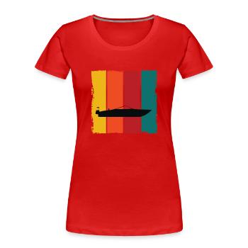 Motorboot - Frauen Premium Bio T-Shirt - Rot - Vorne - Mia (176cm)