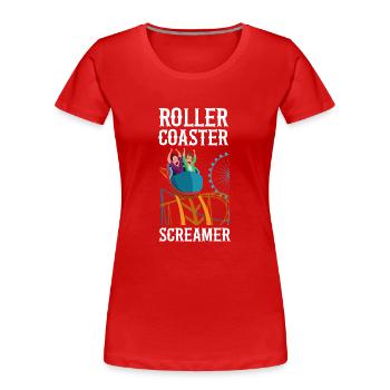 Roller Coaster Roller Coaster - Frauen Premium Bio T-Shirt - Rot - Vorne - Mia (176cm)