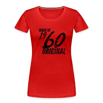 Made In 1960 Year of birth 1960 Birthday Women - Women's Premium Organic T-Shirt - red - Front - Mia (176cm)