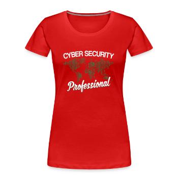 Fachmann Für Cybersicherheit Hacker Cybersecurity - Frauen Premium Bio T-Shirt - Rot - Vorne - Mia (176cm)