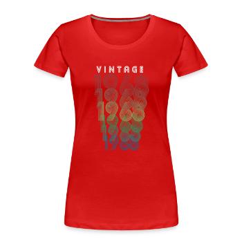 Vintage 1968 Geburtsjahr 1968 Jahrgang Geburtstag - Frauen Premium Bio T-Shirt - Rot - Vorne - Mia (176cm)