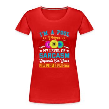 Billiards Pool Billiards Billiards Ball Billiards Cook 8Ball - Women's Premium Organic T-Shirt - red - Front - Mia (176cm)
