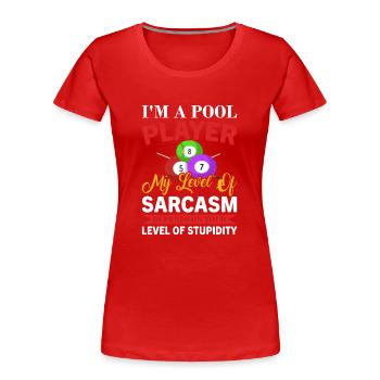 Billiards Pool Billiards Billiards Ball Billiards Cook 8Ball - Women's Premium Organic T-Shirt - red - Front - Mia (176cm)