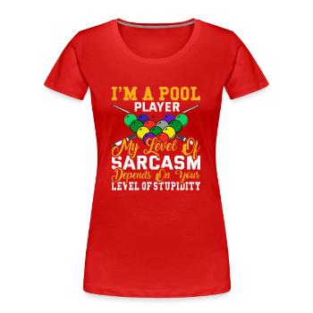 Billiards Pool Billiards Billiards Ball Billiards Cook 8Ball - Women's Premium Organic T-Shirt - red - Front - Mia (176cm)