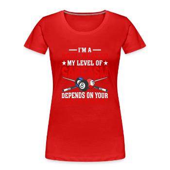 Billiards Pool Billiards Billiards Ball Billiards Cook 8Ball - Women's Premium Organic T-Shirt - red - Front - Mia (176cm)