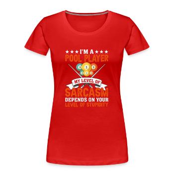 Billiards Pool Billiards Billiards Ball Billiards Cook 8Ball - Women's Premium Organic T-Shirt - red - Front - Mia (176cm)