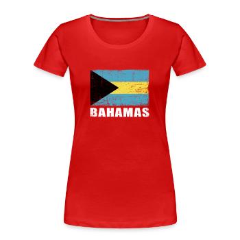 Bahamas Flagge Grunge Bahamas Fahne - Frauen Premium Bio T-Shirt - Rot - Vorne - Mia (176cm)