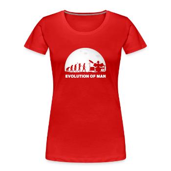 Schlagzeuger Evolution Drummer - Women's Premium Organic T-Shirt - red - Front - Mia (176cm)