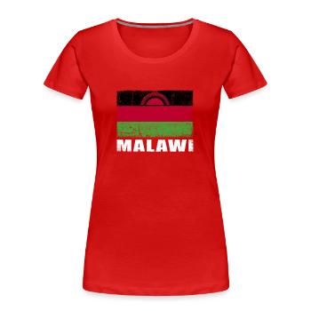 Ads Flagge Grunge Ads Fahne - Frauen Premium Bio T-Shirt - Rot - Vorne - Mia (176cm)