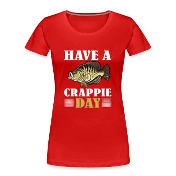 Crappie Tag Angler - Frauen Premium Bio T-Shirt - Rot - Vorne - Mia (176cm)